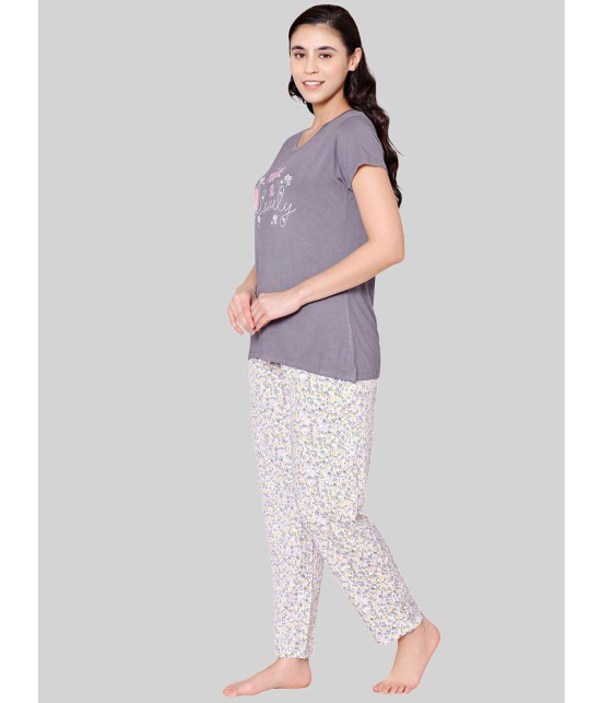 Bodycare - Lavender Modal Womens Nightwear Nightsuit Sets ( Pack of 1 ) - None