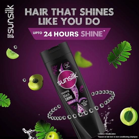 Sunsilk Black Shampoo, 180 ml