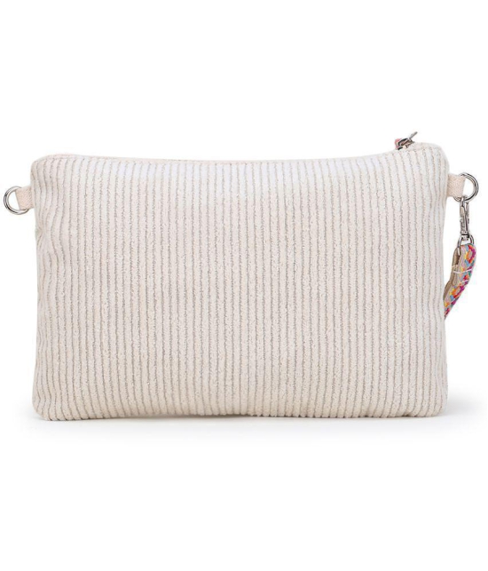 Anekaant - Beige  Cotton Sling Bag - Beige