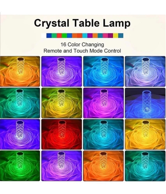 STCIMPORTED CREATIONS 16 COLOUR 1ST QUALITY CRYSTAL LAMP - Assorted