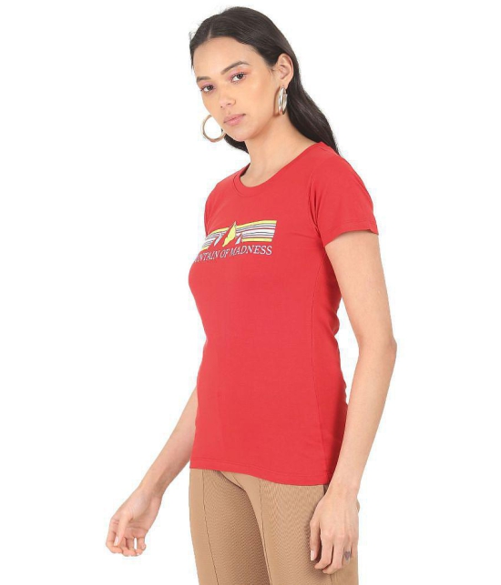 Sugr - Cotton Blend Regular Red Womens T-Shirt ( Pack of 1 ) - None