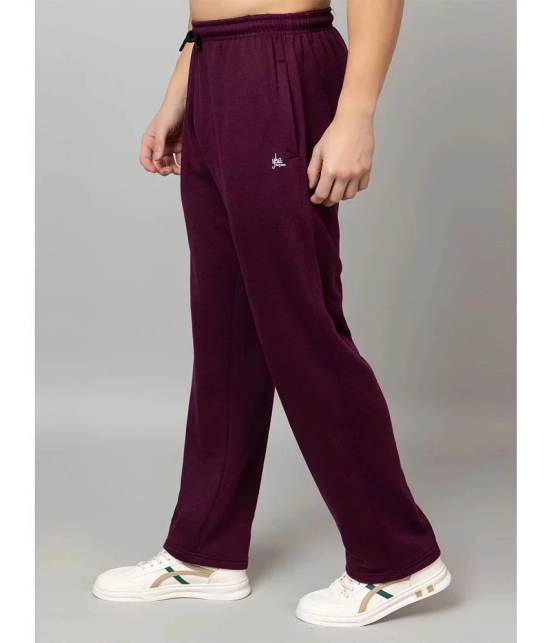 YHA Purple Fleece Mens Trackpants ( Pack of 1 ) - None