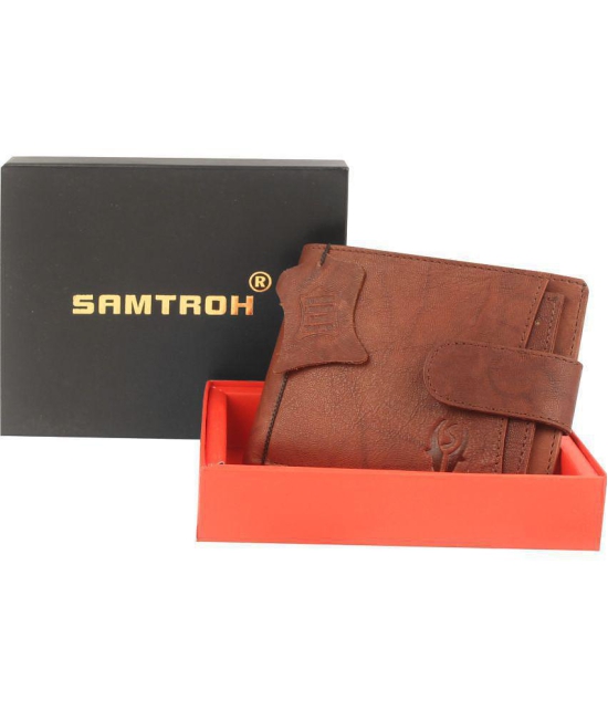 samtroh - Leather Brown Men's Regular Wallet ( Pack of 1 ) - Brown