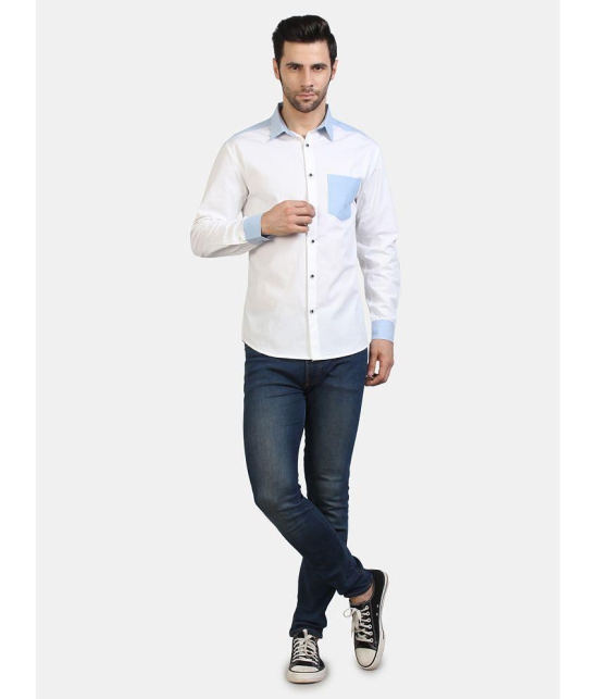 Life Roads - White Cotton Slim Fit Men's Casual Shirt ( Pack of 1 ) - None