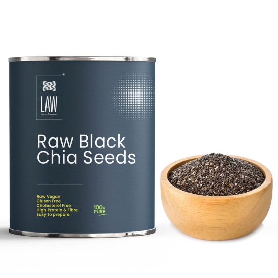 RAW BLACK CHIA SEEDS for Weight Loss. Good source of Calcium, Omega-3 Fatty Acids, Vitamins, Protein, Iron & other minerals