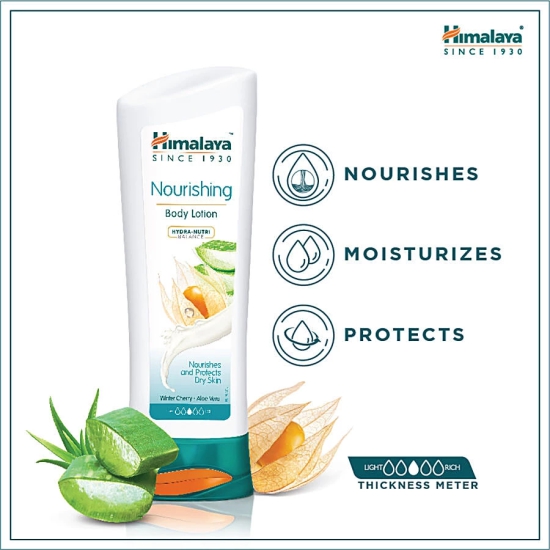 Himalaya Nourishing Body Lotion - Protects Dry Skin, Aloe Vera & Winter Cherry, 200 Ml