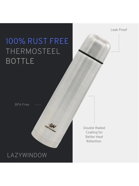 LAZYWINDOW LW0457 Silver Thermosteel Flask ( 1000 ml ) - Silver