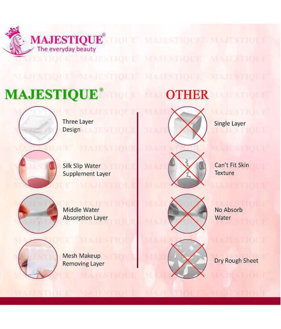 Majestique 250Pcs Soft Touch Facial Cotton Pads Makeup Remover Wipes For Cleansing