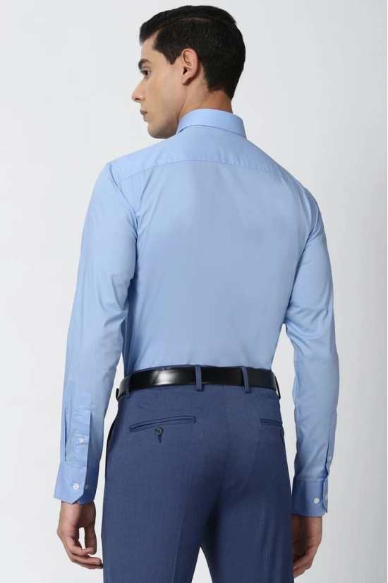 Men Blue Regular Fit Formal Full Sleeves Formal Shirt