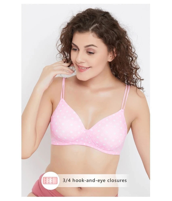 Clovia Pack of 1 Polyamide Womens T-Shirt Bra ( Pink ) - 40C