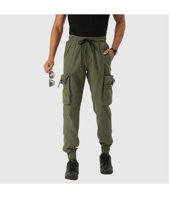 Bene Kleed Olive Loose Joggers ( Pack of 1 ) - None