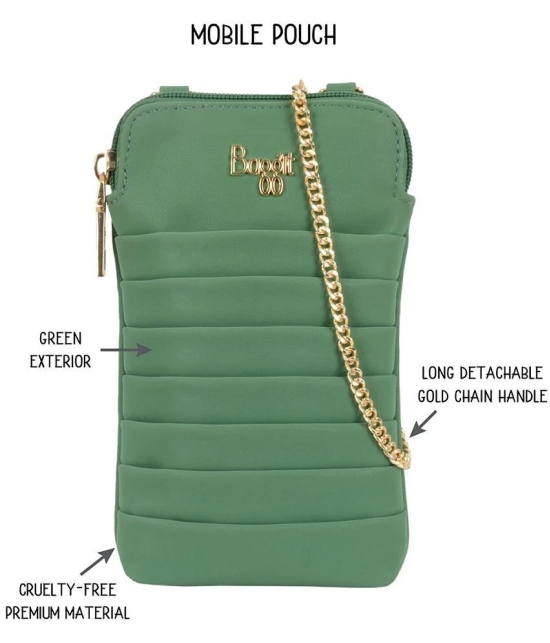 Baggit Green PU Sling Bag - Green