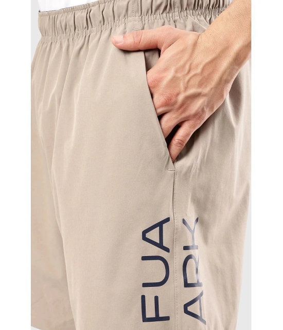 Fuaark Beige Polyester Lycra Mens Gym Shorts ( Pack of 1 ) - None