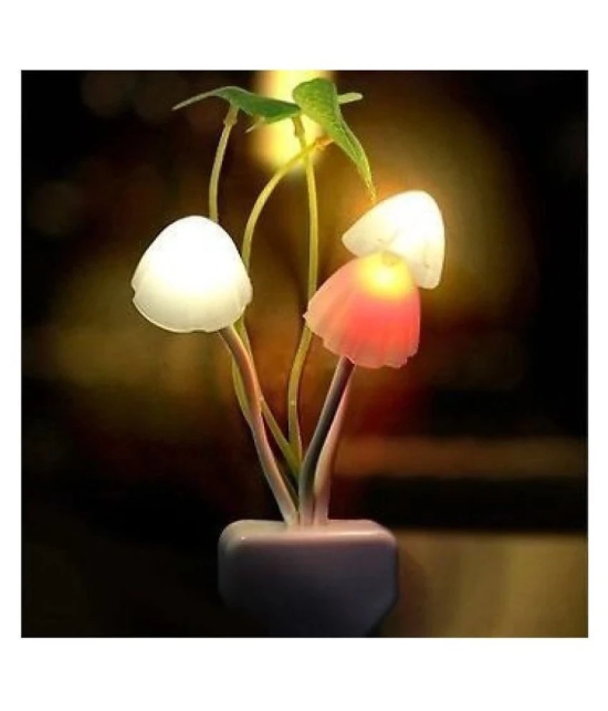 eComKaajâ?¢ LED Night Light/Lamp, Fancy Color changing Mushroom Shape with automatic Off/on Night Lamp Assorted - Pack of 6