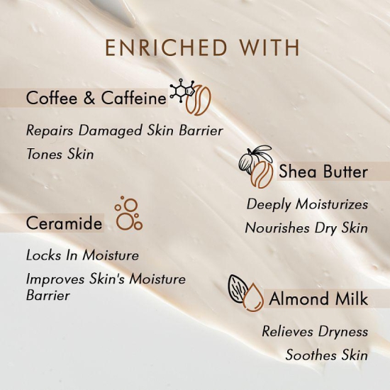 mCaffeine Non-sticky Latte Coffee Moisturizer with Shea Butter & Ceramide (50ml)