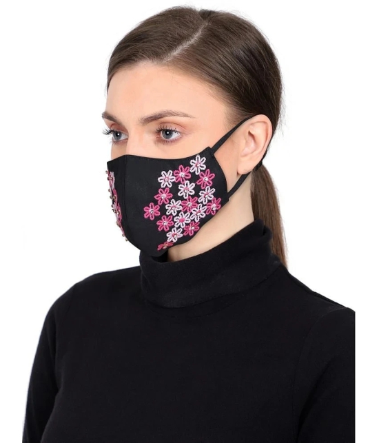 Anekaant - Black Cotton Mask ( Pack of 1 )