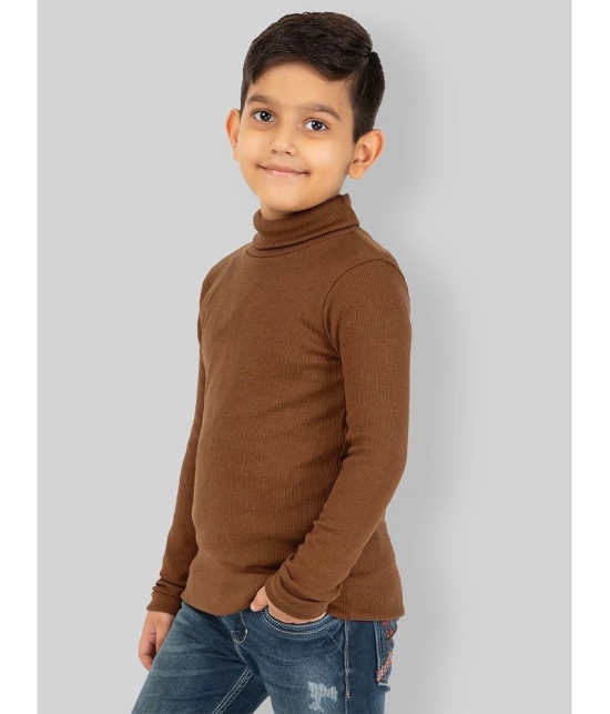 YHA - Brown Woollen Blend Boys Pullover Sweaters ( Pack of 1 ) - None