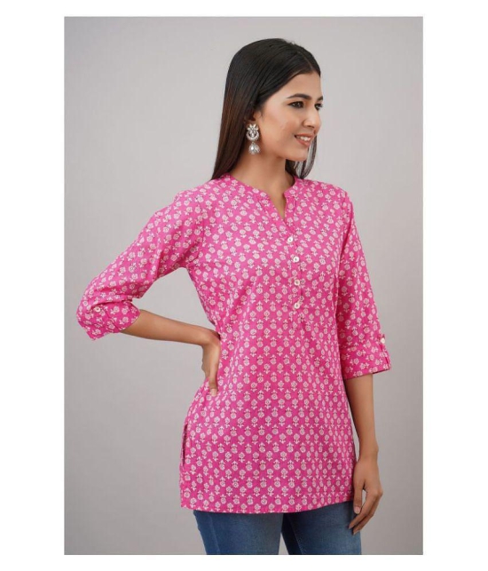 FabbibaPrints Cotton Tunics - Pink Single - 2XL