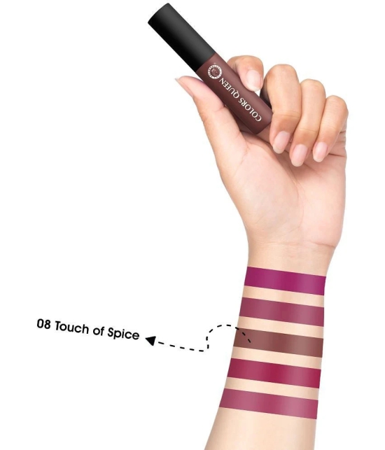 Colors Queen Mellow Matte Long Lasting Liquid Lipstick (Touch of Spice)