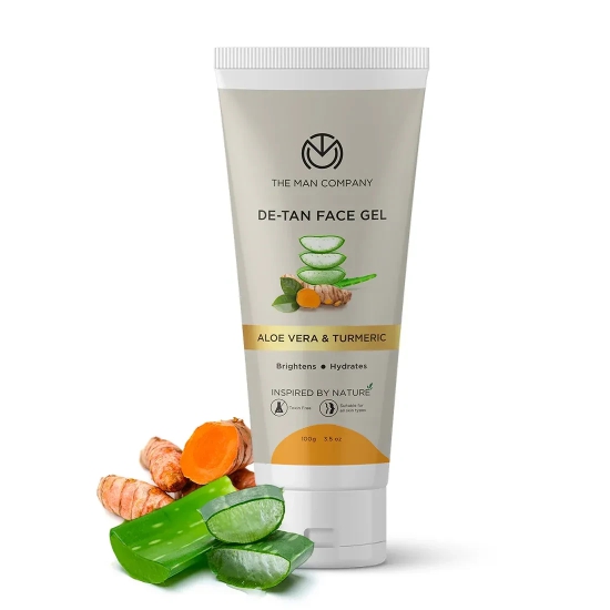 De-Tan Face Gel I Aloe Vera & Turmeric Face Gel and Free Face Wash