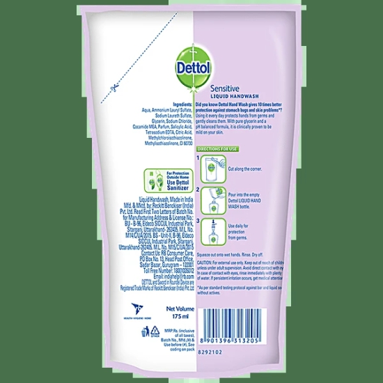 Dettol Sensitive Handwash, 175Ml X 3