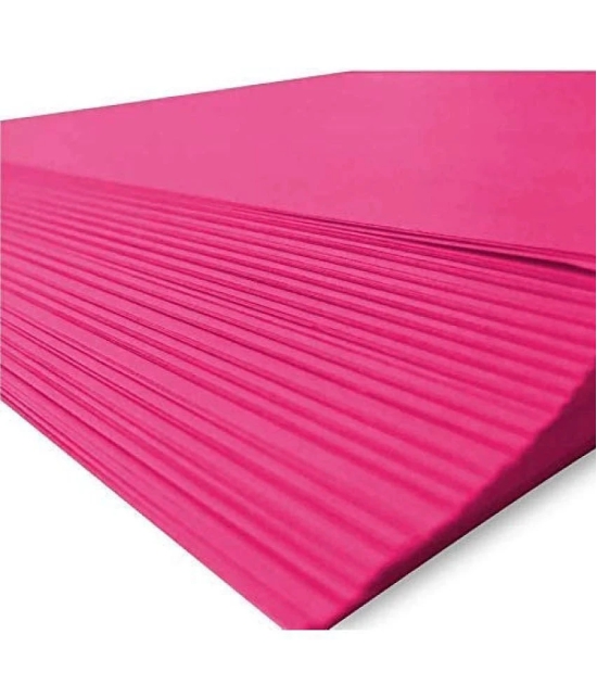 Eclet 40 pcs PINK Sheets (180-240 GSM) Copy Printing Papers/Art and Craft Paper A4 Sheets Double Sided Colored Origami Folding School, Office Stationery (Pink)