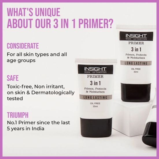 Insight 3 In 1 Long Lasting Primer 30ml | Oil Free