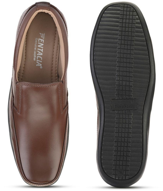 Fentacia - Brown Mens Slip On Formal Shoes - None