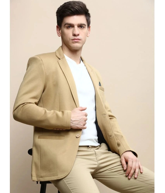 Showoff Cotton Blend Mens Blazer - Khaki ( Pack of 1 ) - None