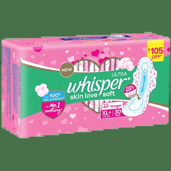 Whisper Ultra Soft Xl+, 30 Pcs