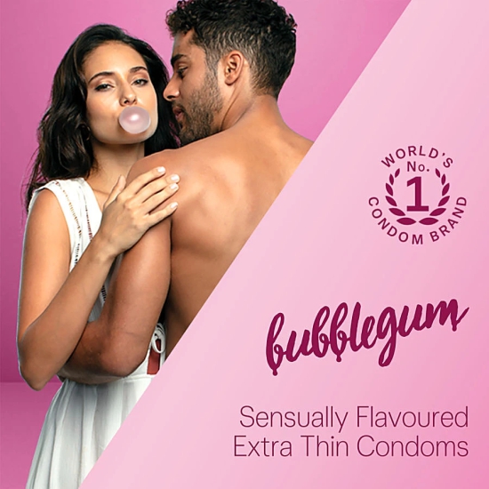 Durex Bubblegum Flavoured Condom, 10 pcs