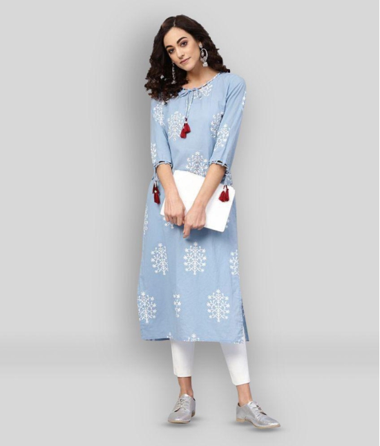 Yash Gallery - Multicolor Cotton Womens Straight Kurti - XL