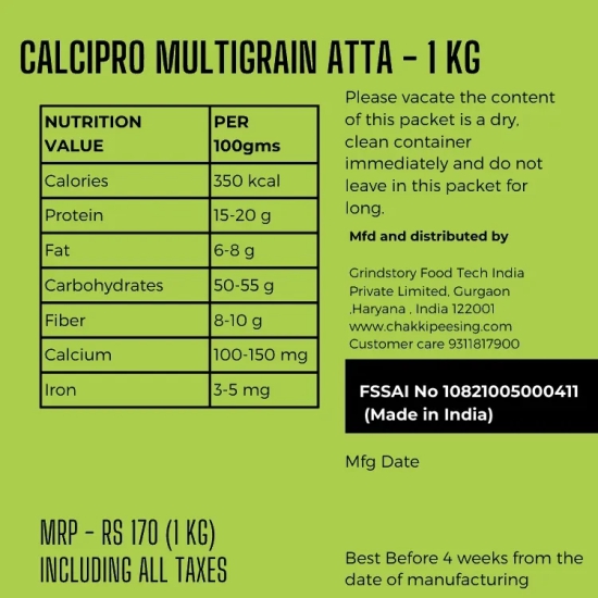 CalciPro Multigrain Atta-1KG