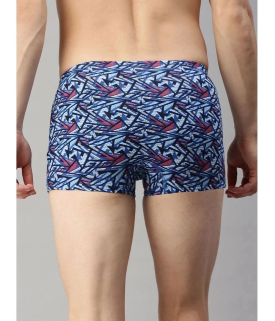 Lux Cozi - Navy Blue Cotton Mens Trunks ( Pack of 4 ) - None