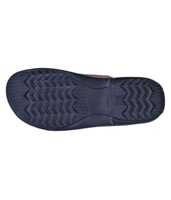 Leeport - Tan Mens Leather Slipper - 10