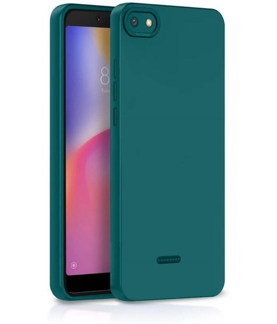 Case Vault Covers - Green Silicon Plain Cases Compatible For Xiaomi Redmi 6A ( Pack of 1 ) - Green