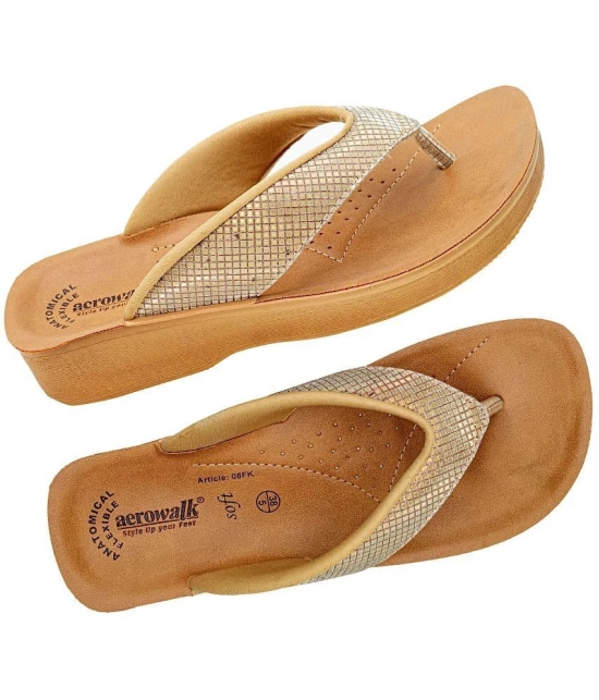 Aerowalk Beige Womens Slipper - None