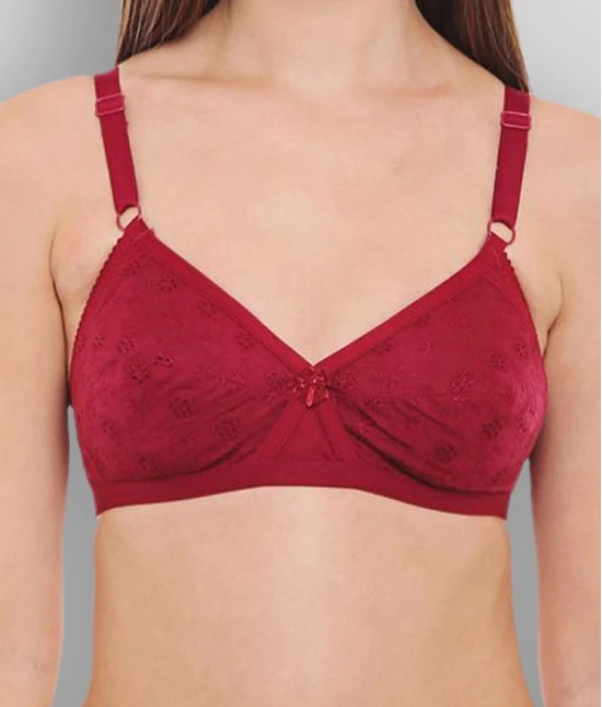 Bodycare Cotton T-Shirt Bra - Maroon - 30B