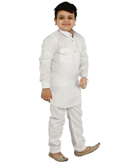 Arshia Fashions White Cotton Blend Boys ( Pack of 1 ) - None