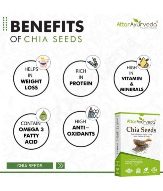 Attar Ayurveda Chia Seeds for weight loss omega 3 (250 gm)