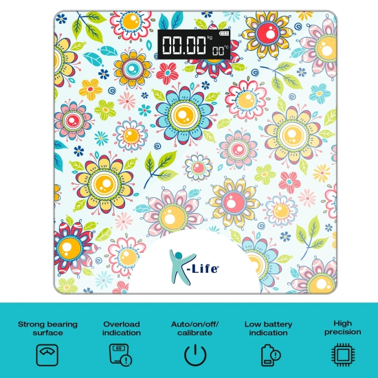 K-life WS-108 Electronic Digital Weight Check machine For Human Body 180kg Capacity Weighing Scale