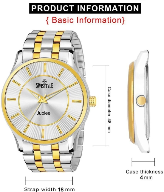 Swisstyle Silver Metal Analog Mens Watch