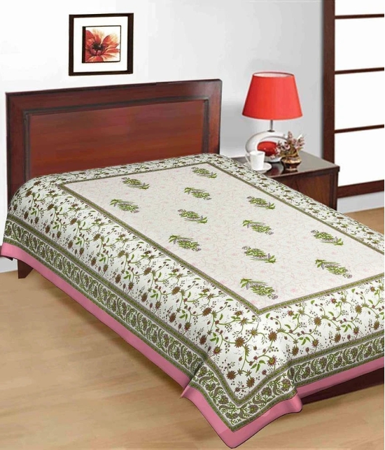 UniqChoice 100% Cotton Jaipuri & Sanganeri Tradititional 2 Single Bed Sheet Combo