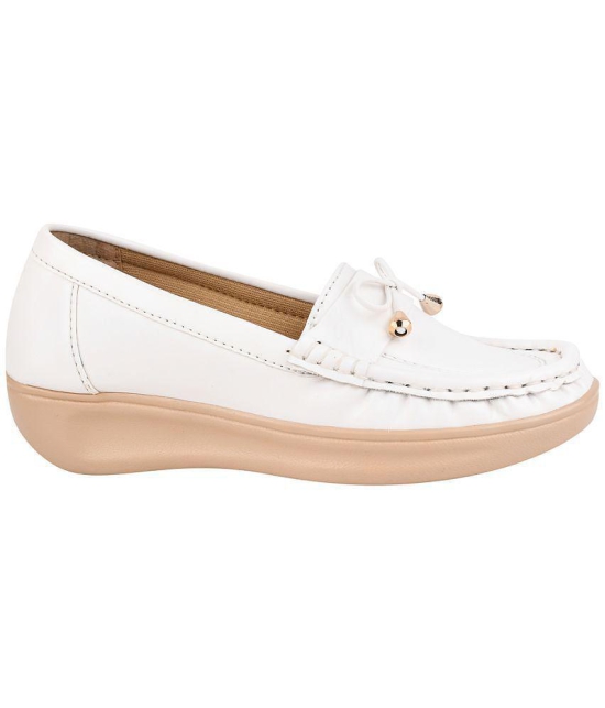 Shoetopia - White Women''s Loafers - None