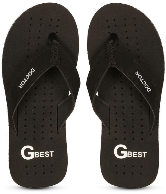 GBest - Black Men's Thong Flip Flop - None