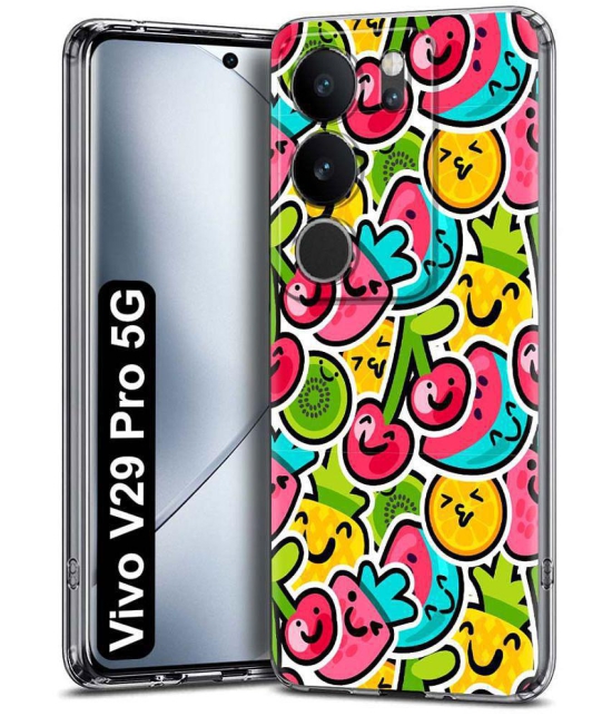 Fashionury Multicolor Printed Back Cover Silicon Compatible For Vivo V29 Pro 5G ( Pack of 1 )