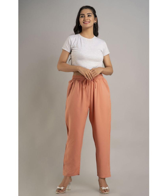 Doriya - Pink Rayon Straight Women's Palazzos ( Pack of 1 ) - None