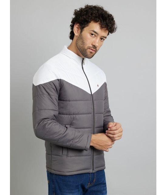 MXN Polyester Men's Quilted & Bomber Jacket - Grey ( Pack of 1 ) - None