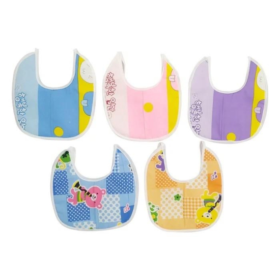 Set of 5 - Assorted Cotton Print Bibs - 1005 M Combo P3