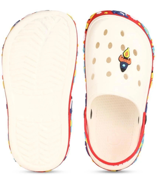 Aqualite Boys White & Red Clogs - None